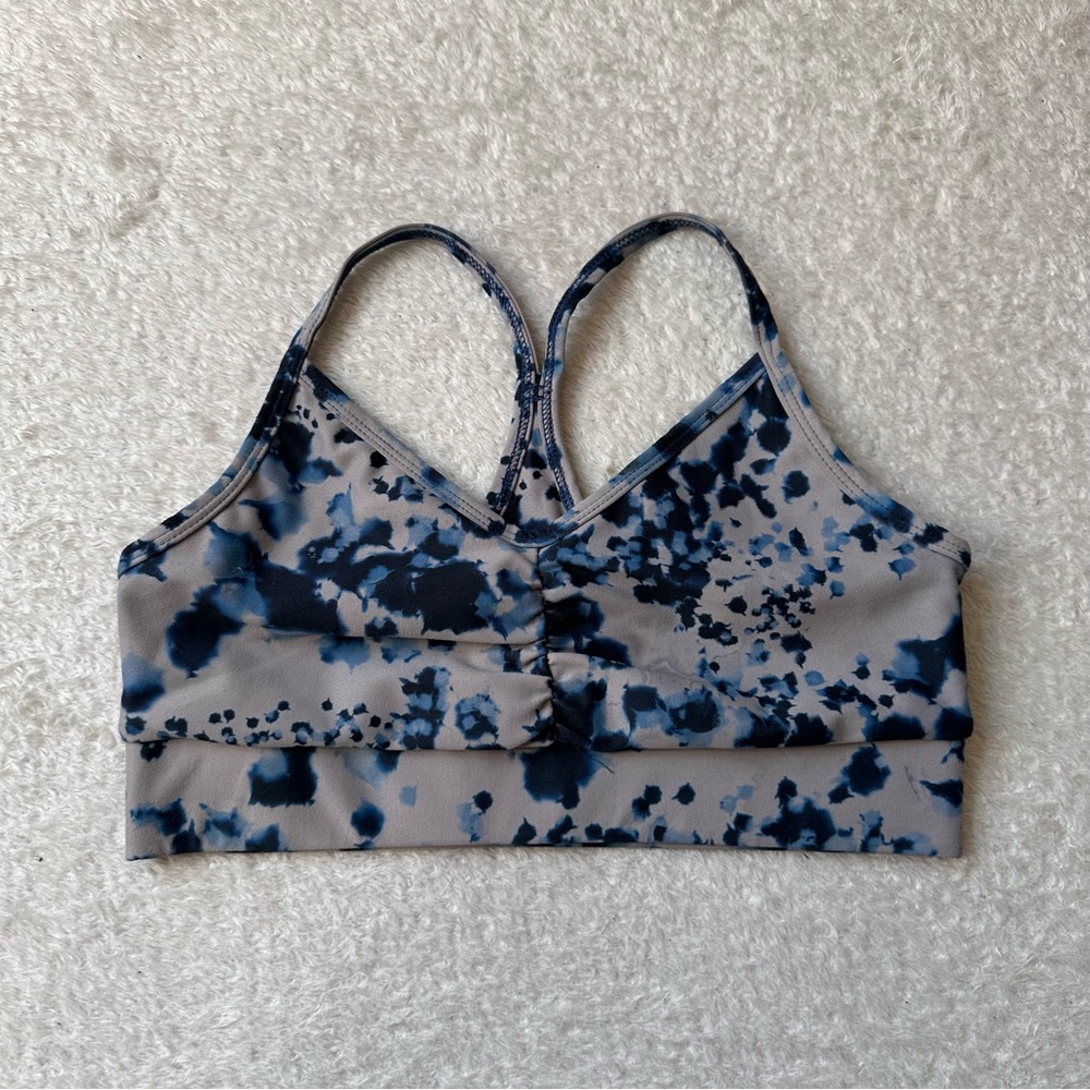 Savvi Tie Dye Ruched Sports Bra